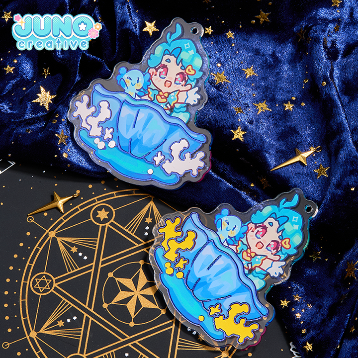 已添加 Custom Flat Foil /Cold Foil Stamping Acrylic Charm