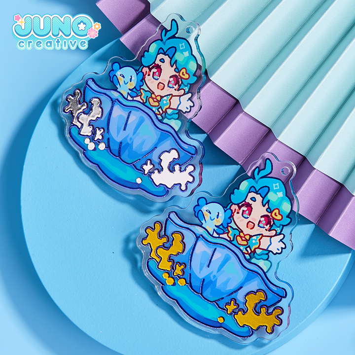 已添加 Custom Flat Foil /Cold Foil Stamping Acrylic Charm