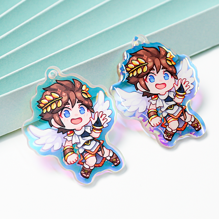 Custom holo rainbow acrylic charm