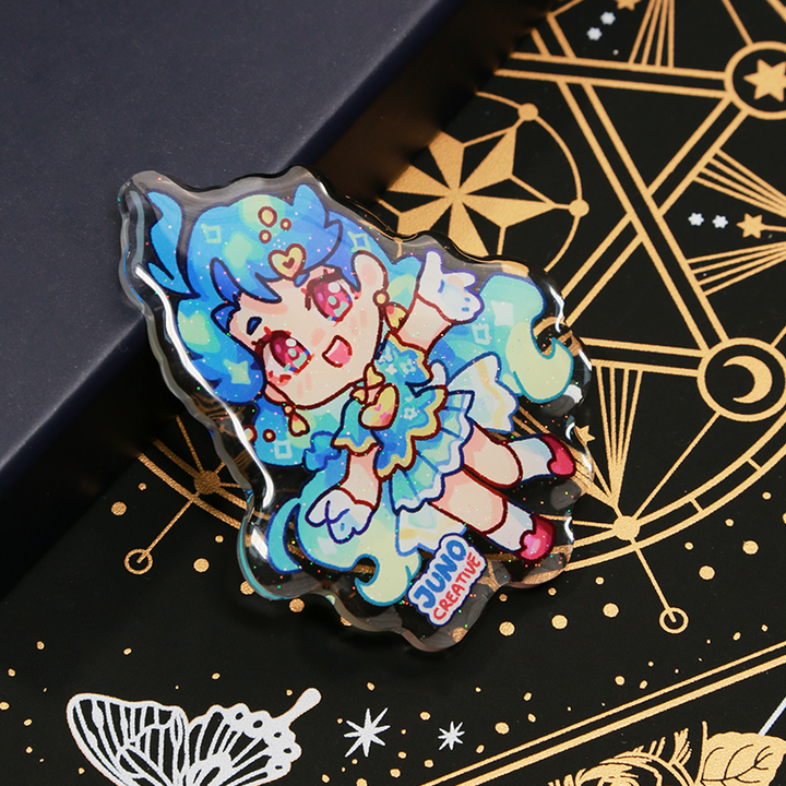 Custom Clear Acrylic fridge magnet‌ with button magnet‌