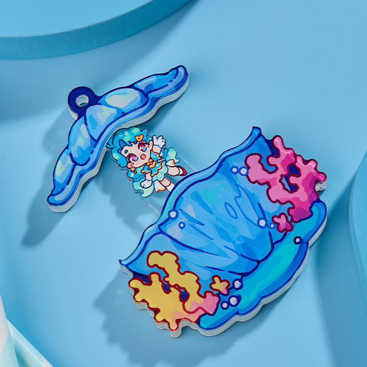 Custom Acrylic Openable Magnet Slide-Out Puzzle keychain