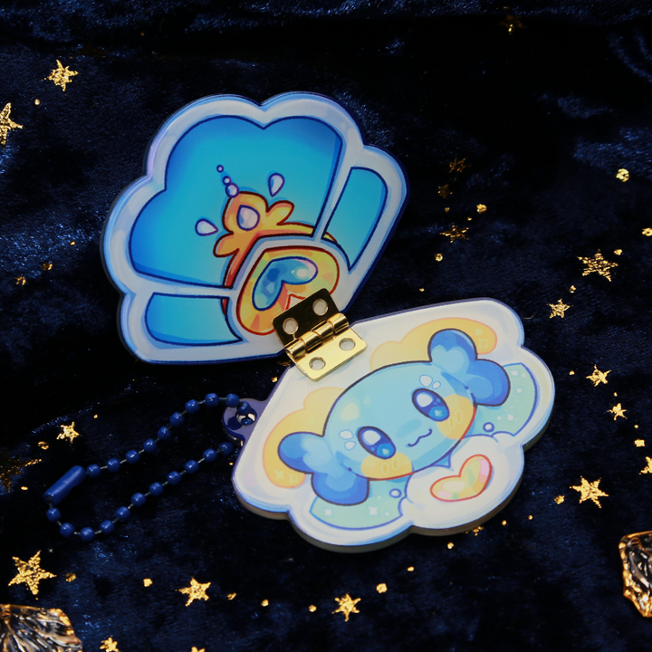 Custom Hinged Synthetic Wooden Keychain