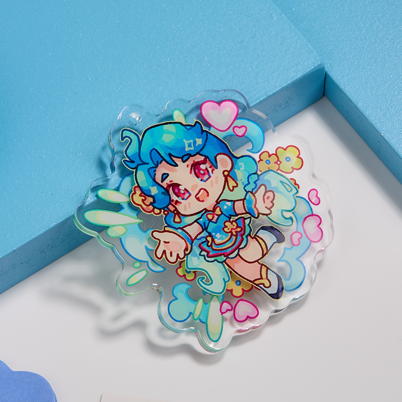 Custom 3D Printing Acrylic Keychain