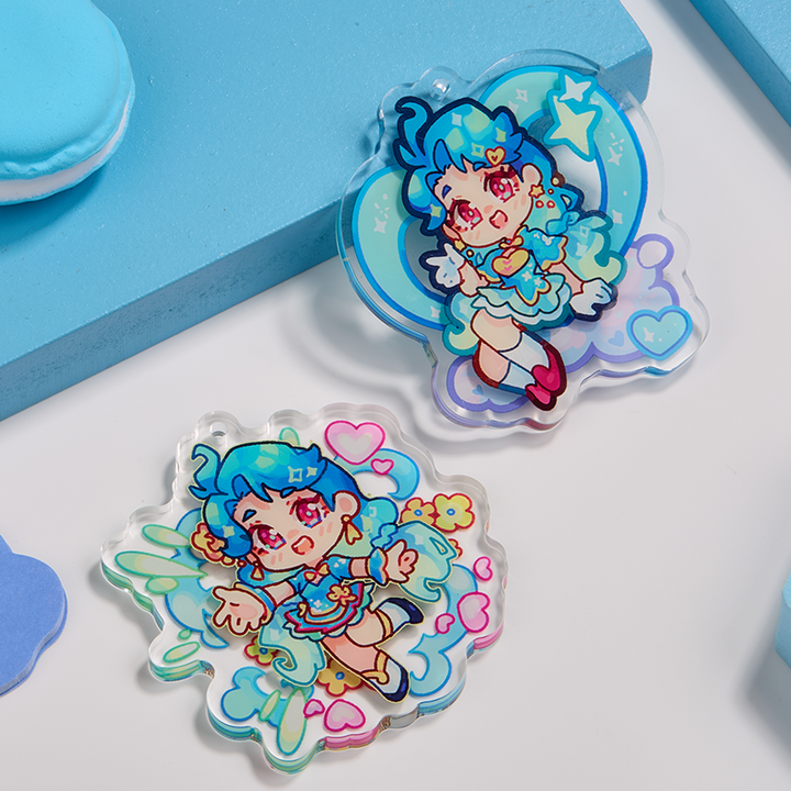 已添加Custom 8mm Thick 3d printing Acrylic keychain