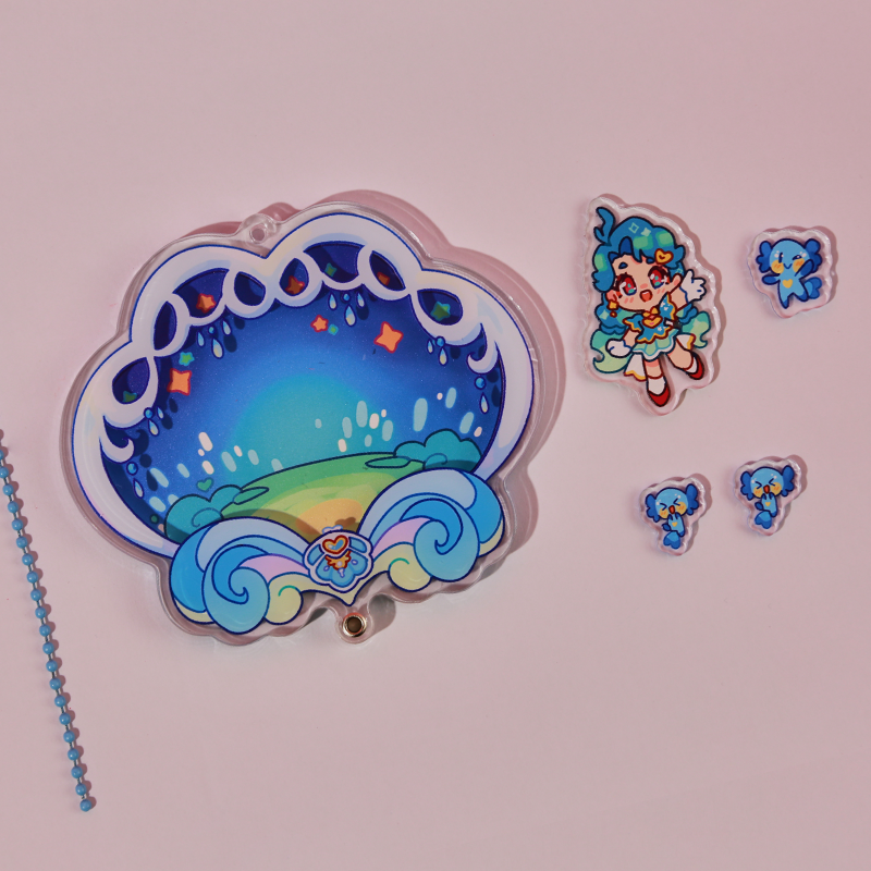 Custom Openable Replaceable Shaker Keychain