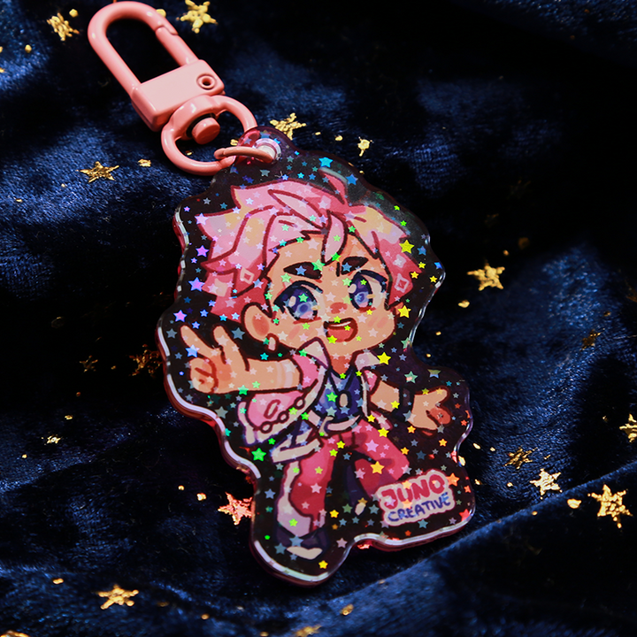 Custom Epoxy Holographic Keychain